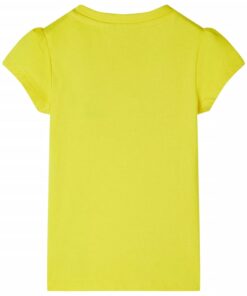 Kindershirt met kapmouwen 104 felgeel