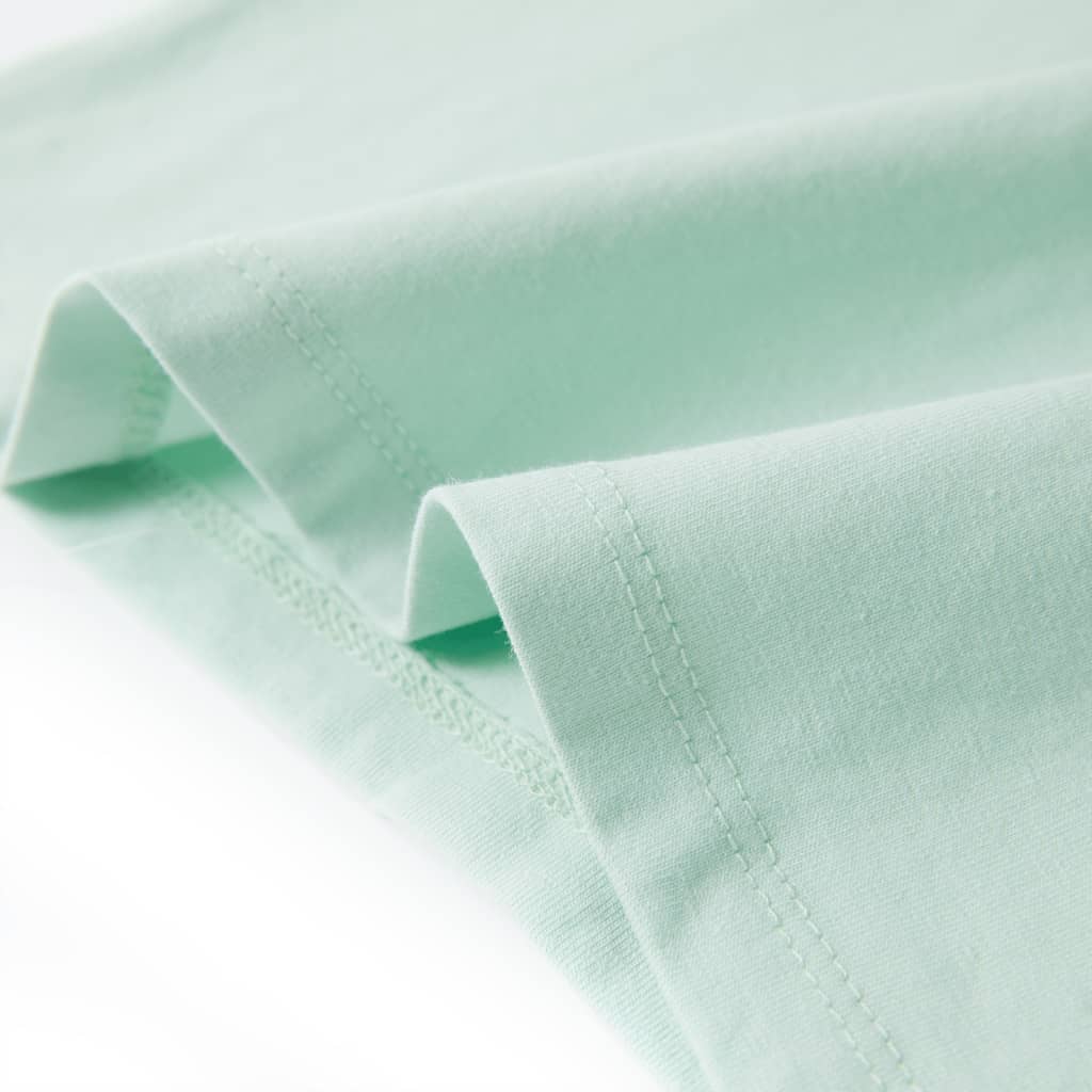 Kindershirt met kapmouwen 104 lichtmintkleur - Image 6