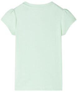 Kindershirt met kapmouwen 104 zachtgroen