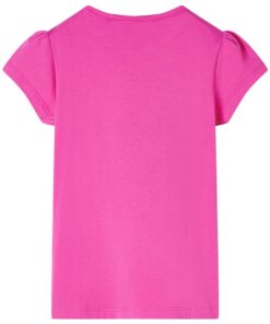 Kindershirt met kapmouwen 116 donkerroze