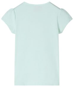 Kindershirt met kapmouwen 116 lichtmintkleur