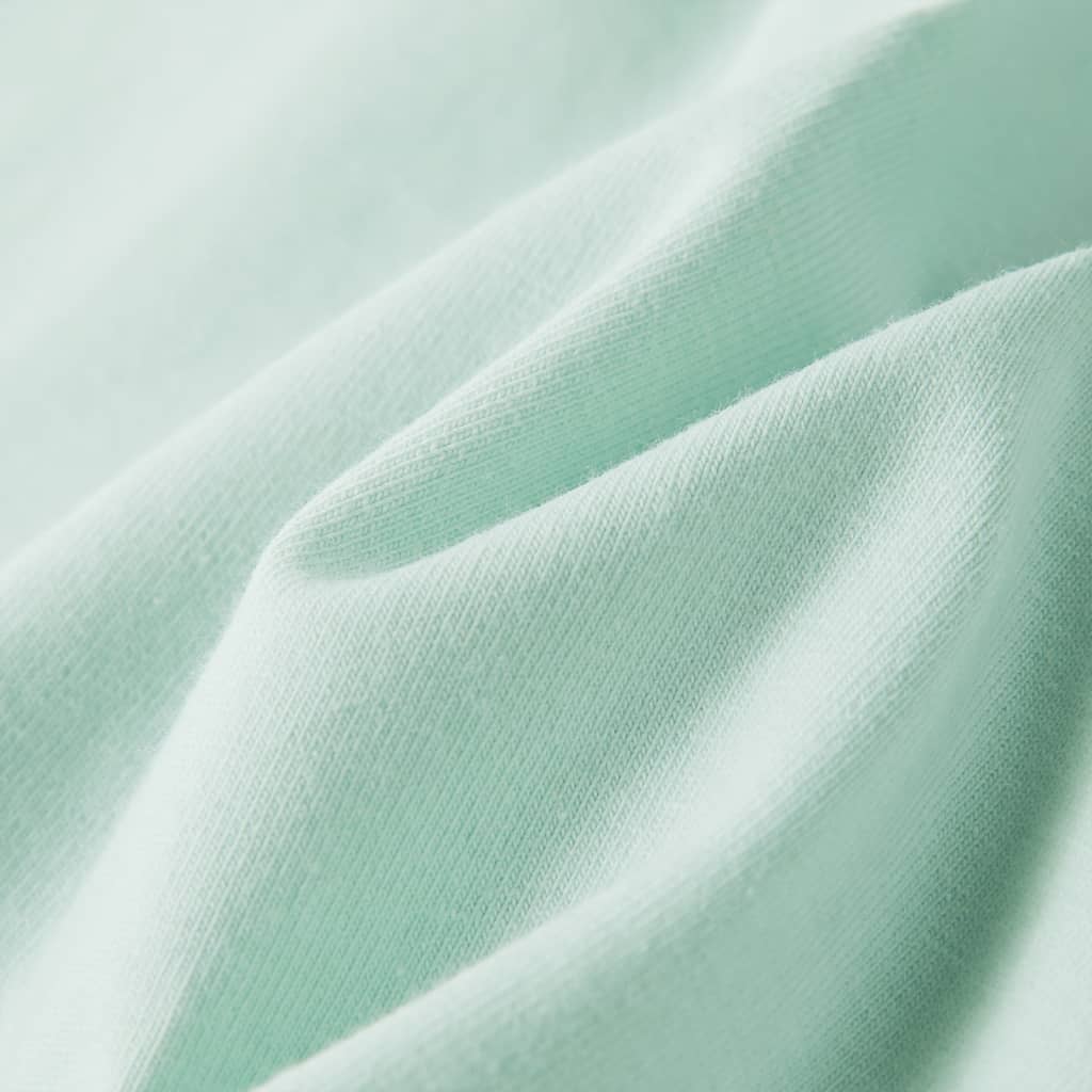 Kindershirt met kapmouwen 116 lichtmintkleur - Image 7