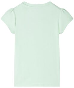 Kindershirt met kapmouwen 116 zachtgroen