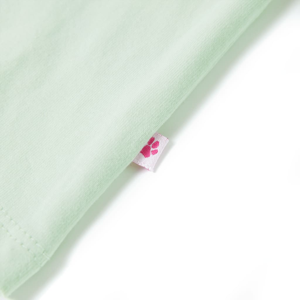 Kindershirt met kapmouwen 116 zachtgroen - Image 5