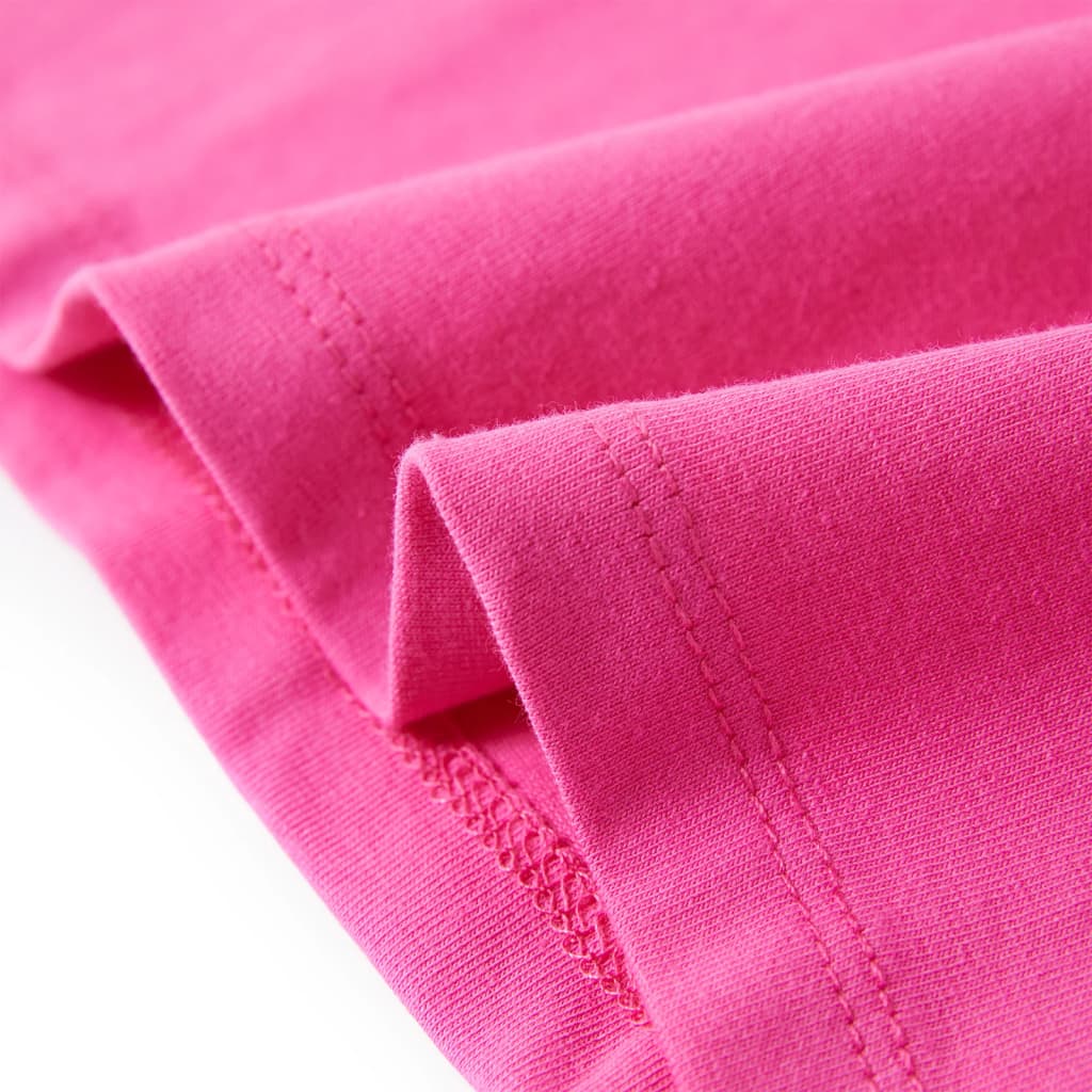 Kindershirt met kapmouwen 128 donkerroze - Image 6