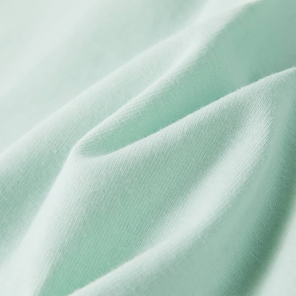 Kindershirt met kapmouwen 128 lichtmintkleur - Image 7