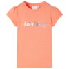 Kindershirt met kapmouwen 128 neonoranje