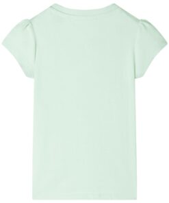 Kindershirt met kapmouwen 128 zachtgroen