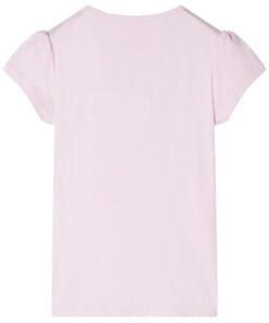 Kindershirt met kapmouwen 128 zachtroze