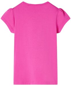 Kindershirt met kapmouwen 140 donkerroze