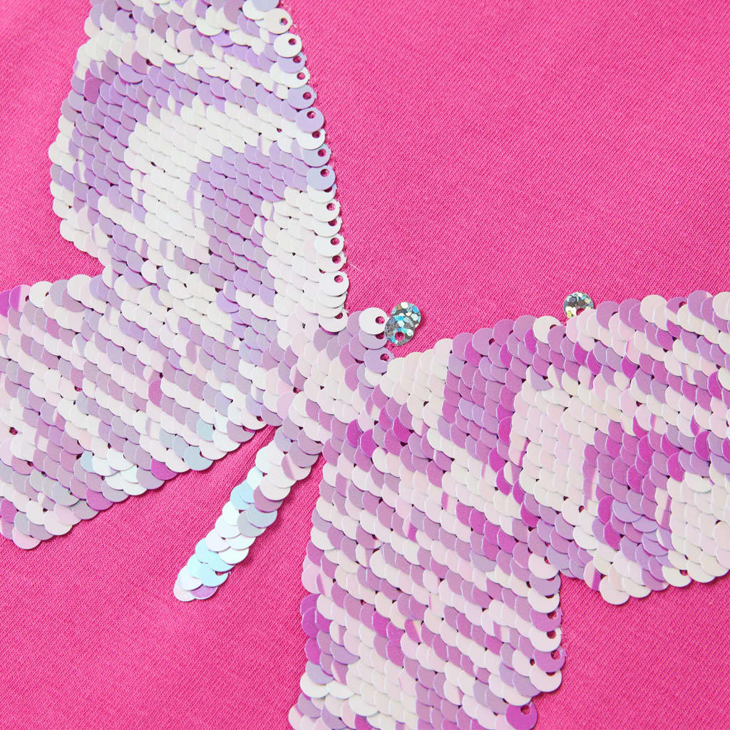 Kindershirt met kapmouwen 140 donkerroze - Image 4