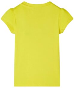 Kindershirt met kapmouwen 140 felgeel
