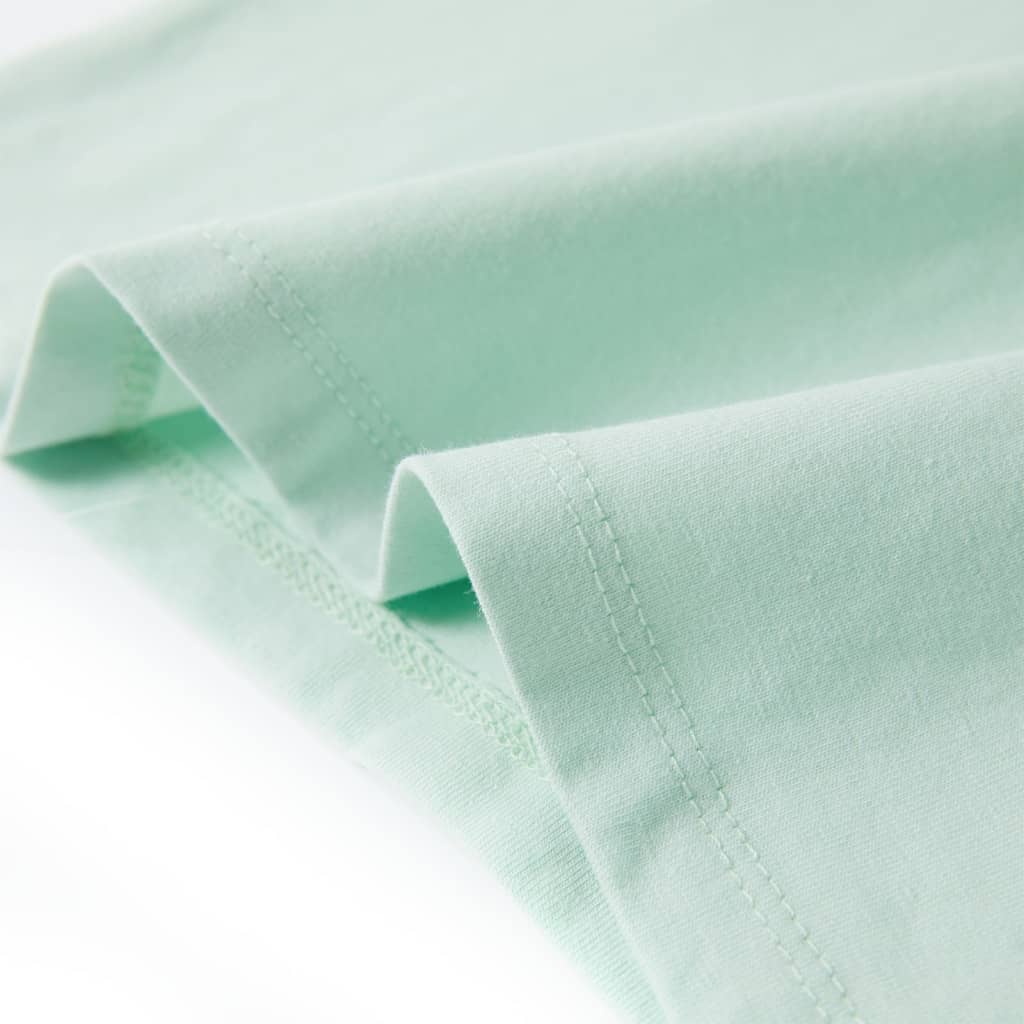 Kindershirt met kapmouwen 140 lichtmintkleur - Image 6