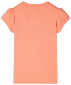 Kindershirt met kapmouwen 140 neonoranje