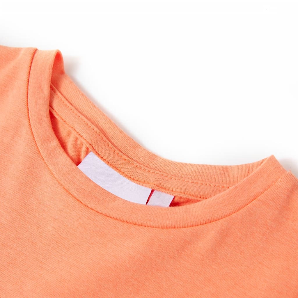 Kindershirt met kapmouwen 140 neonoranje - Image 3