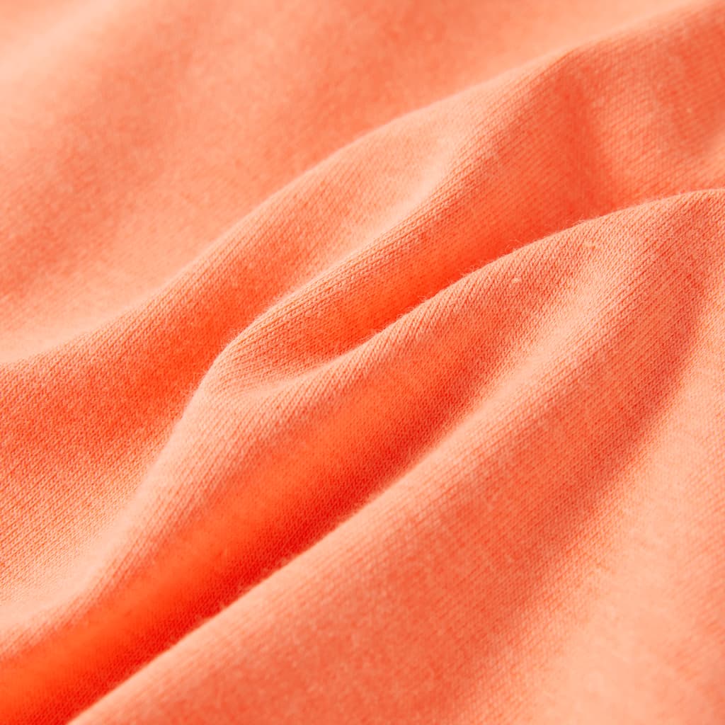 Kindershirt met kapmouwen 140 neonoranje - Image 7