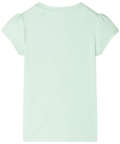 Kindershirt met kapmouwen 140 zachtgroen