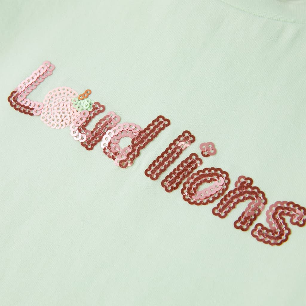 Kindershirt met kapmouwen 140 zachtgroen - Image 4