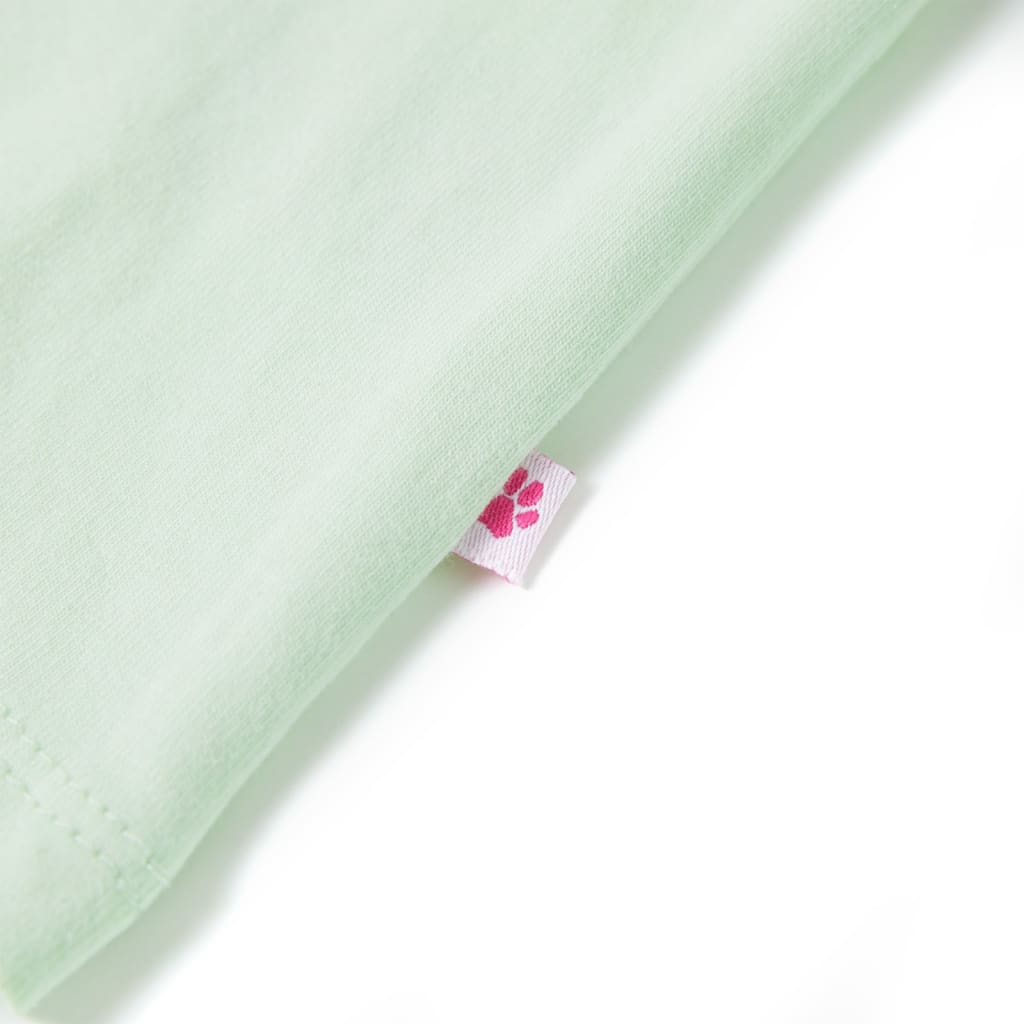 Kindershirt met kapmouwen 140 zachtgroen - Image 5