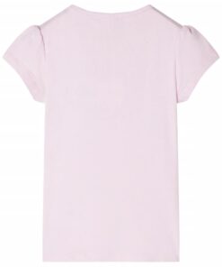 Kindershirt met kapmouwen 140 zachtroze