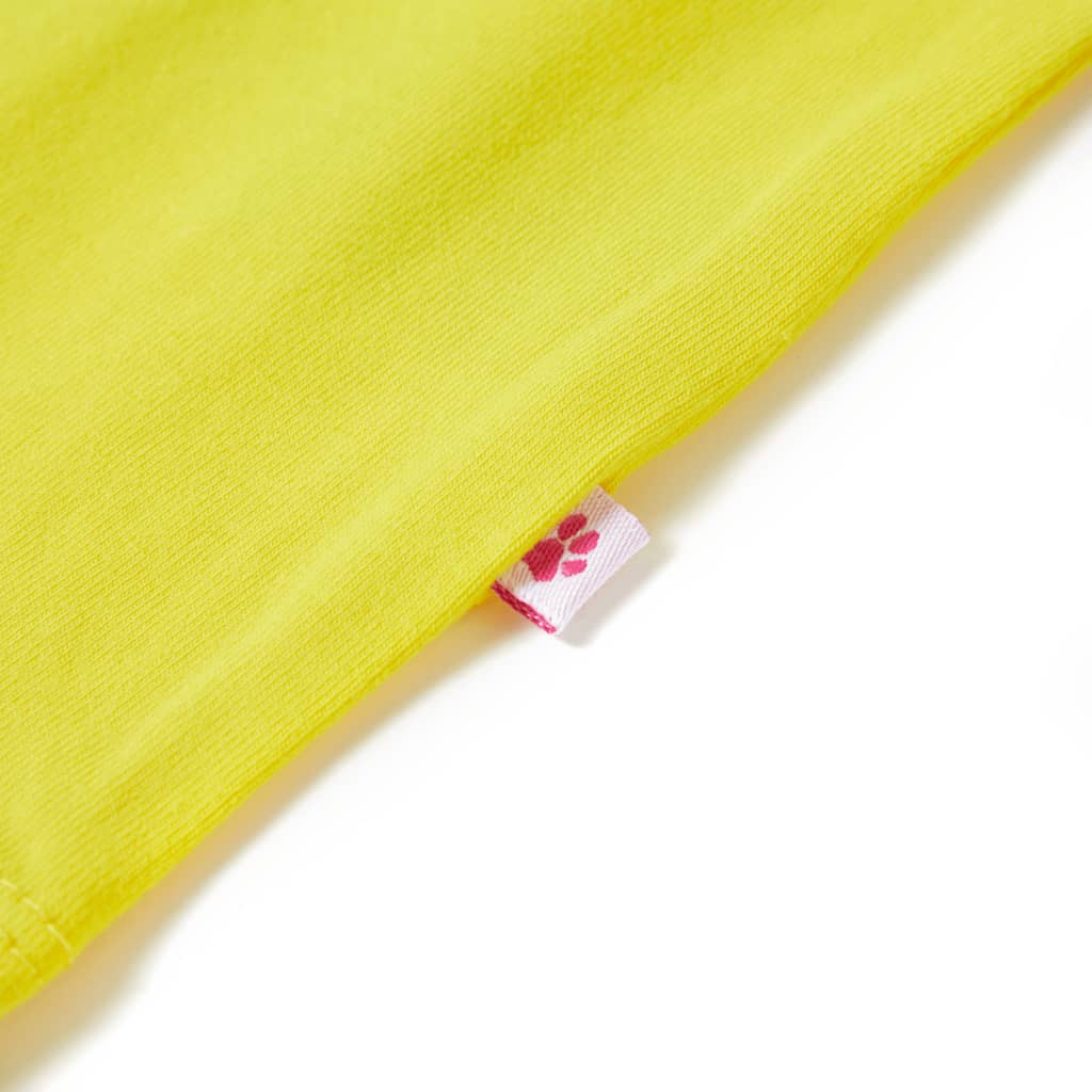 Kindershirt met kapmouwen 92 felgeel - Image 5