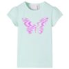 Kindershirt met kapmouwen 92 lichtmintkleur