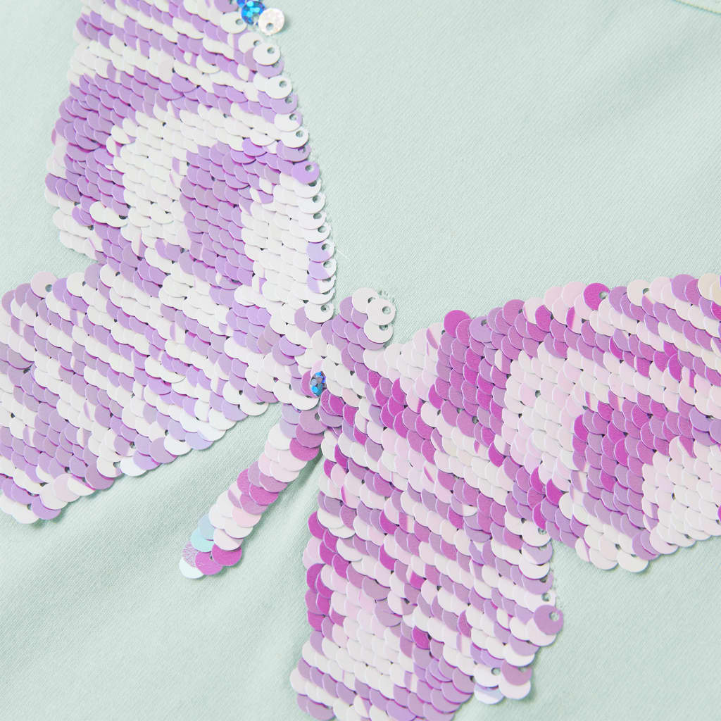 Kindershirt met kapmouwen 92 lichtmintkleur - Image 4