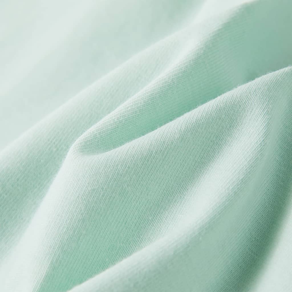 Kindershirt met kapmouwen 92 lichtmintkleur - Image 7