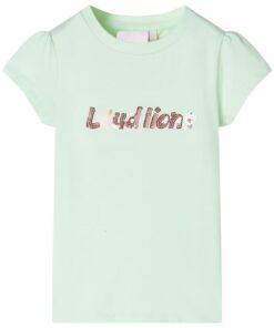 Kindershirt met kapmouwen 92 zachtgroen