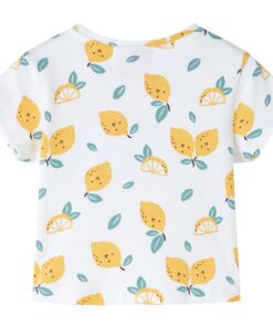 Kindershirt met knoop in de zoom 116 ecru