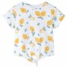 Kindershirt met knoop in de zoom 128 ecru