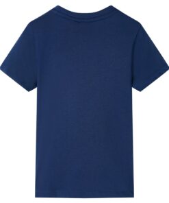 Kindershirt met korte mouwen 104 donkerblauw