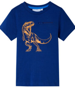 Kindershirt met korte mouwen 104 donkerblauw