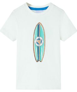 Kindershirt met korte mouwen 104 ecru