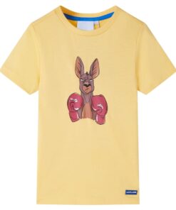Kindershirt met korte mouwen 104 geel