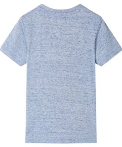 Kindershirt met korte mouwen 104 gemêleerd blauw
