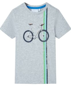 Kindershirt met korte mouwen 104 grijs