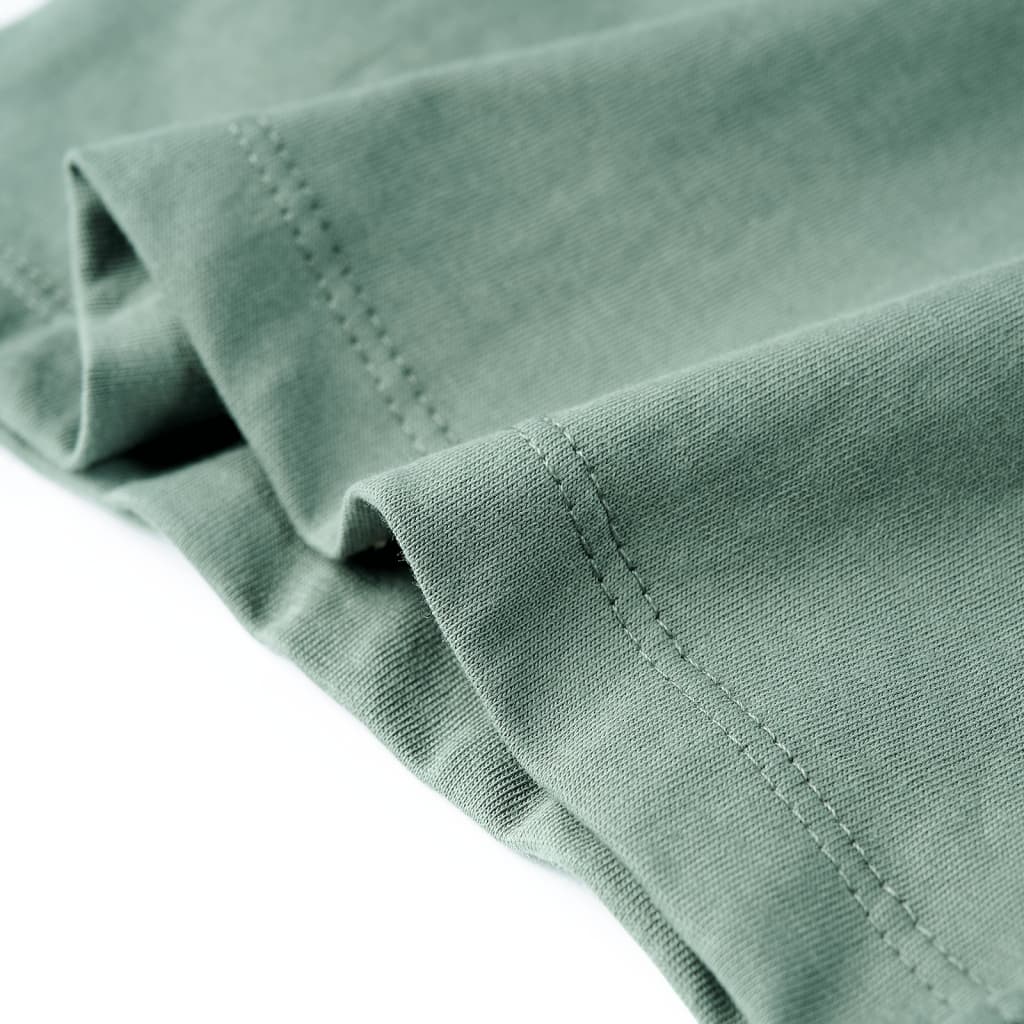 Kindershirt met korte mouwen 104 kakikleurig - Image 6