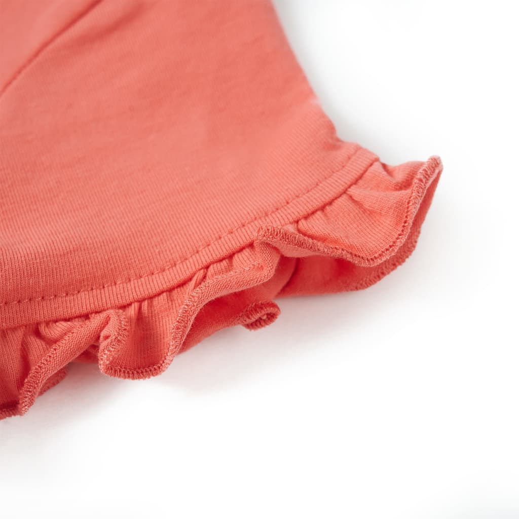 Kindershirt met korte mouwen 104 koraalkleurig - Image 5