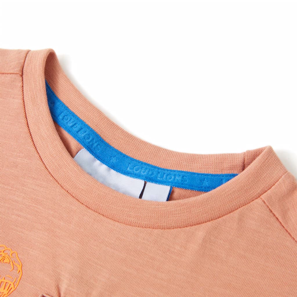 Kindershirt met korte mouwen 104 lichtoranje - Image 3