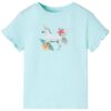 Kindershirt met korte mouwen 104 lichtzeeblauw
