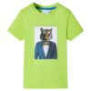 Kindershirt met korte mouwen 104 limoengroen