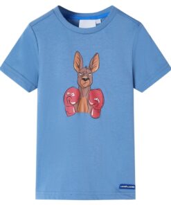 Kindershirt met korte mouwen 104 middenblauw