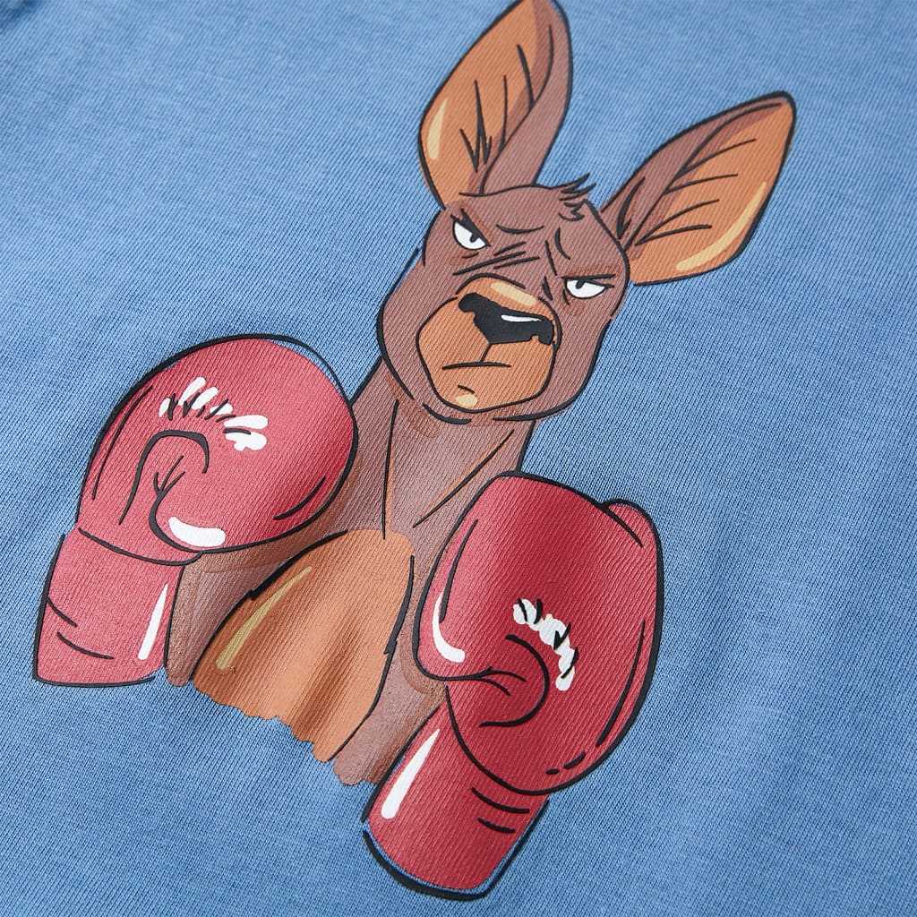 Kindershirt met korte mouwen 104 middenblauw - Image 4