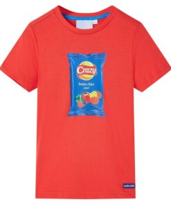 Kindershirt met korte mouwen 104 rood