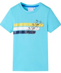 Kindershirt met korte mouwen 104 zeeblauw