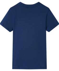 Kindershirt met korte mouwen 116 donkerblauw