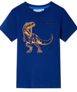 Kindershirt met korte mouwen 116 donkerblauw