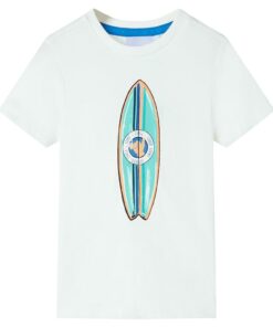 Kindershirt met korte mouwen 116 ecru