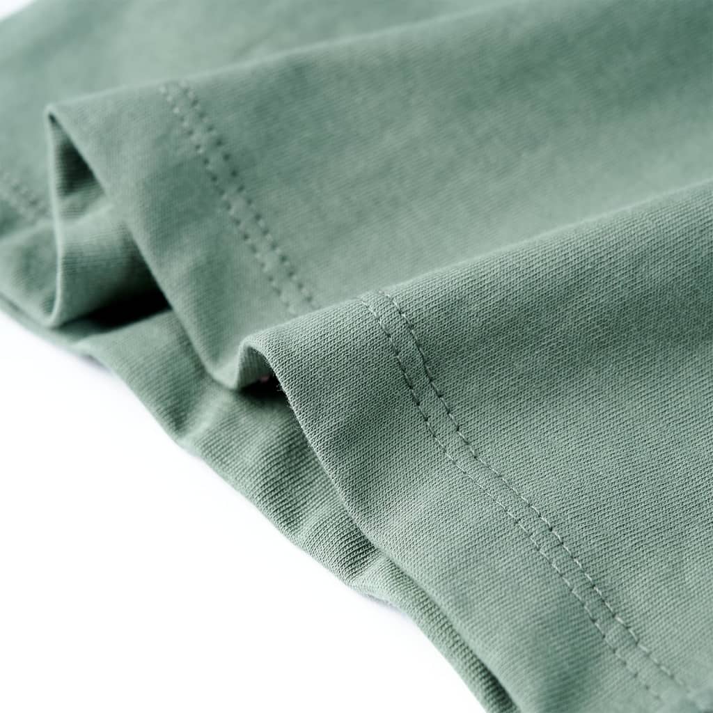 Kindershirt met korte mouwen 116 kakikleurig - Image 6